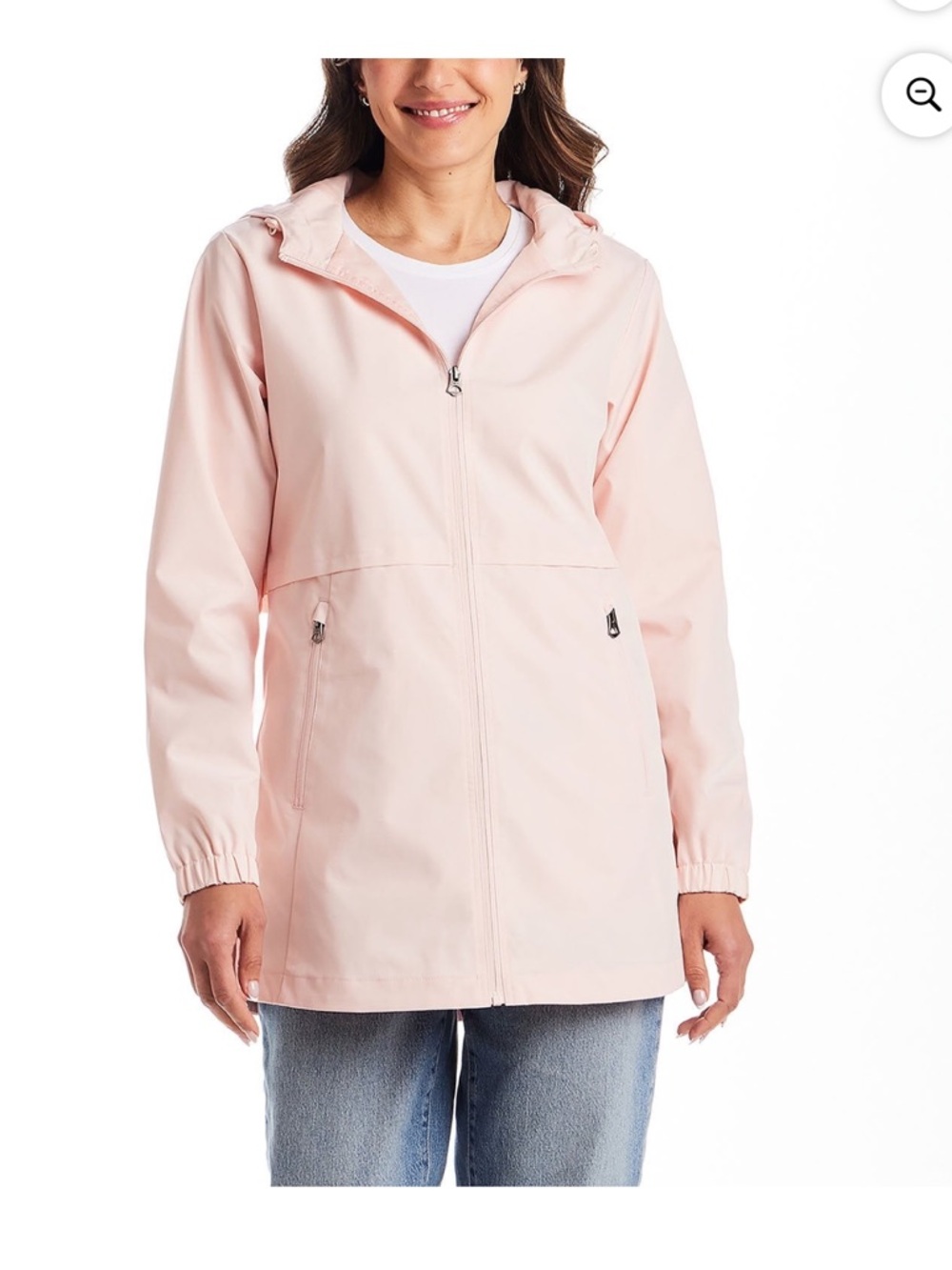 Weatherproof Light Pink Hooded Utility Jacket